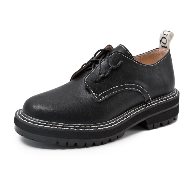 Korean All-match Women's Shoes Brock Oxford Shoes - Dazpy