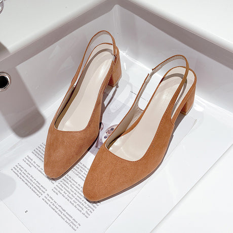 Summer New Student Korean Version All-match Chunky Heel Shoes - Dazpy