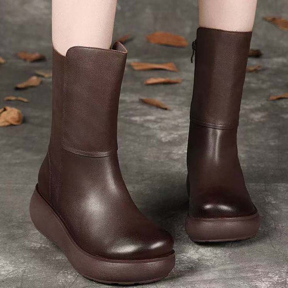 New Retro Women's Heightened Thick-soled Ankle Boots - Dazpy