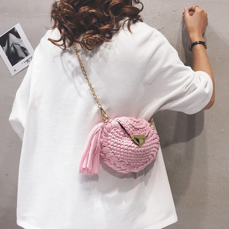 Handmade Woolen Bag For Girls One Shoulder Diagonal - Dazpy