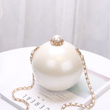 Ladies Casual Fashion Pearl Decoration Round Shoulder Bag - Dazpy