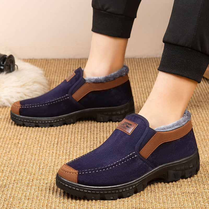 Old Beijing Cloth Shoes One-step Casual Men's Big Cotton Shoes - Dazpy