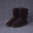 Women's Solid Color Bow Mid-tube Snow Boots
