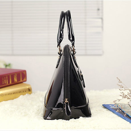 High-grade Patent Leather Shiny Shell Bag All-match One-shoulder Messenger Women's Wedding Handbag Women - Dazpy