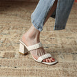 Summer New Open-toed Square Toe Ladies Lazy Shoes - Dazpy