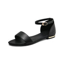 Flat Sandals Women's Leather Non-slip Soft Sole Word Belt
