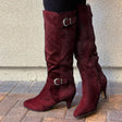 Autumn And Winter New Stiletto High Top Leather Boots - Dazpy