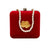 Fashion Red Velvet Pearl Chain Thin Chain Female Bag