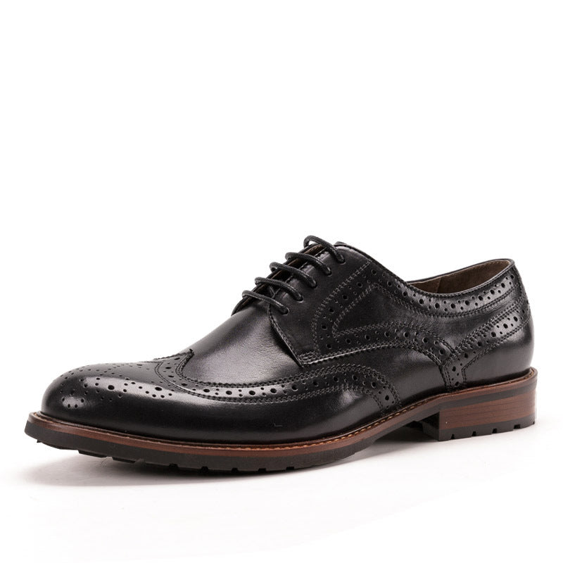 Carved British Vintage Distressed Business Casual Leather Shoes - Dazpy