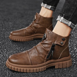 Men's High-top Martin Boots British Trend Tooling - Dazpy