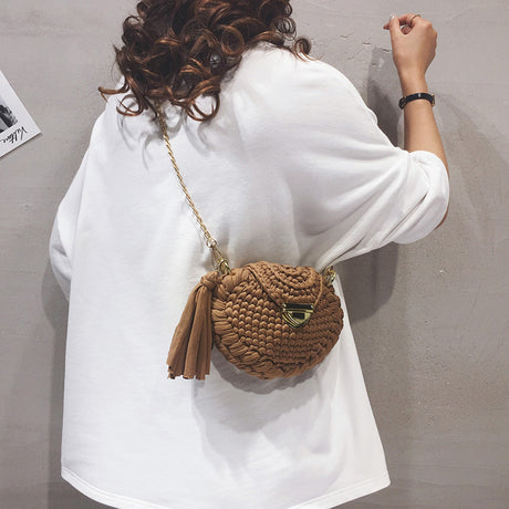 Handmade Woolen Bag For Girls One Shoulder Diagonal - Dazpy