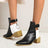 Martin Boots Women's British Large Size Thick Heel Short Boots