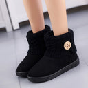 Anti-slip Women's Winter Frosted Wool Short Tube Thick-soled Snow Cotton Shoes