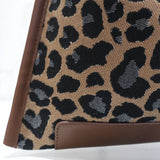 Fashion Leopard Print Canvas Single Shoulder Bag Net - Dazpy