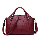 Soft Leather Sheepskin Middle-aged Lady's Small Square Bag - Dazpy