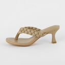 Flip-flops High Heels Women's Twist Woven Thong Sandals Summer Stiletto Temperament