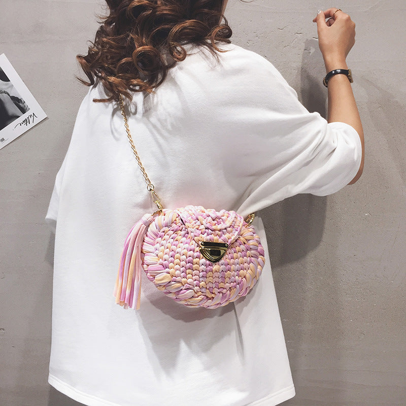 Handmade Woolen Bag For Girls One Shoulder Diagonal - Dazpy