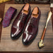 Three-joint Leather Shoes, Round Toe Lace-up Leather, British Business Dress Shoes - Dazpy