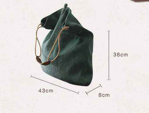 Casual One-shoulder Literary Hand Cloth Bag Handmade Disc Buckle Large Capacity - Dazpy