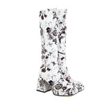 Fashion Ladies Square Toe But Knee  Ankle Boots - Dazpy