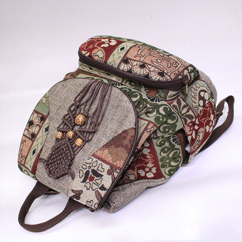 Backpack Accessories, Zipper Pocket, Retro Cloud Art Flowers, Other Fashion Handbags - Dazpy