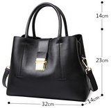 Women's Leather Portable Large-capacity One-shoulder Fashion All-match Messenger Bag - Dazpy