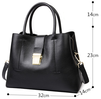 Women's Leather Portable Large-capacity One-shoulder Fashion All-match Messenger Bag - Dazpy