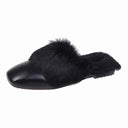 Female Flat-bottom Square Toe Baotou Half Drag