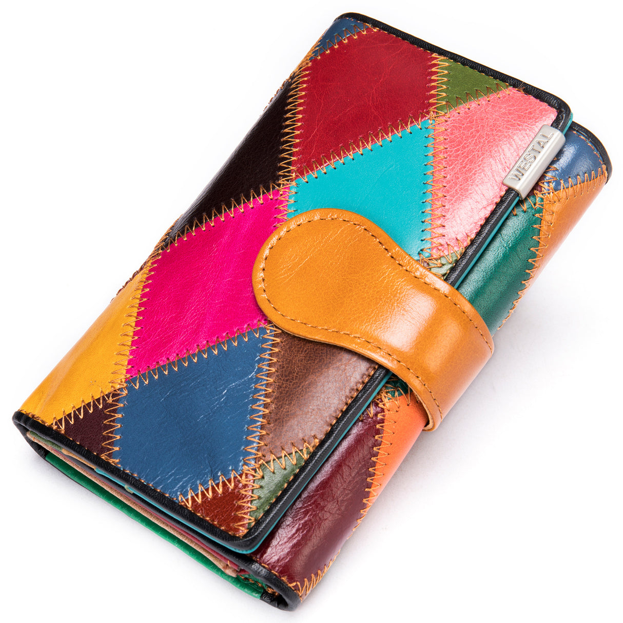 Women's Color Patchwork Multi-Card Coin Purse - Dazpy