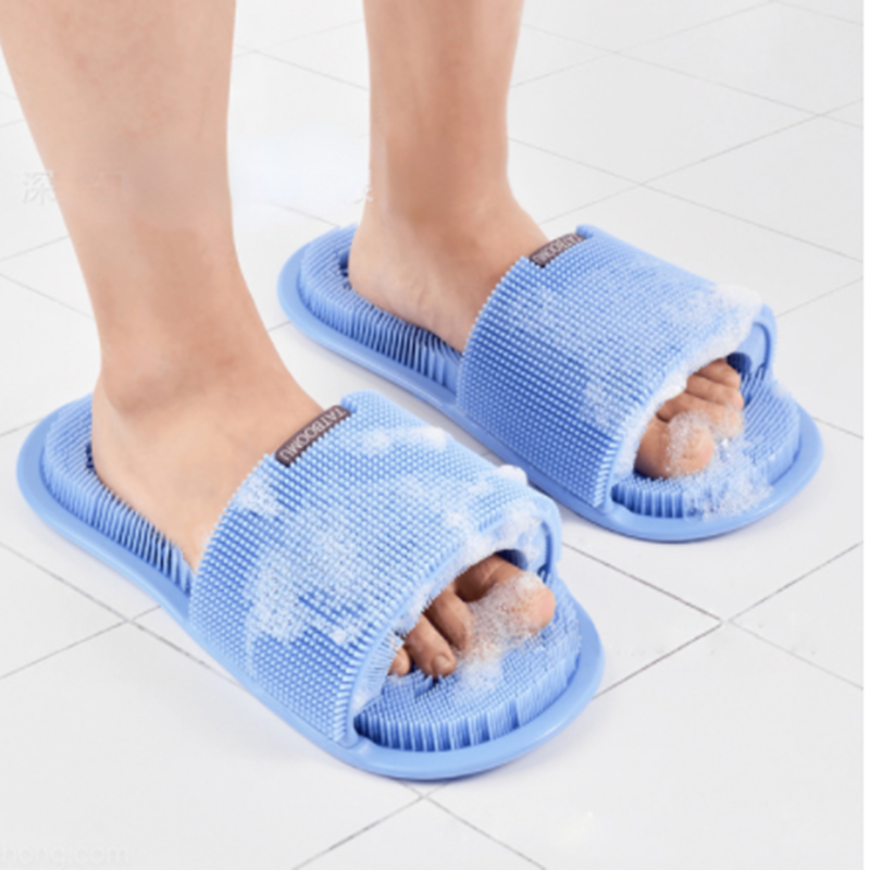 All-round Bristle Silicone Foot Wash Slippers To Clean The Soles Of The Feet - Dazpy