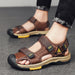 Men's Baotou Leather Sandals Outdoor Mountaineering Breathable Casual - Dazpy