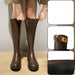 Fashion Ladies Brown Long Barrel Plus Size Knight Boots - Dazpy