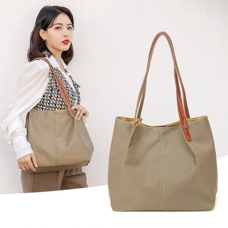 Large Capacity One-shoulder Casual Canvas Tote Bag Women's Shoulder Bag Waterproof Oxford Cloth - Dazpy