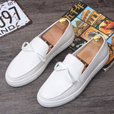 Korean Version Of Low-top Leather Loafers Casual Lazy Shoes With One Pedal - Dazpy