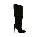 Stiletto Heels Pleated High Over The Knee Boots - Dazpy