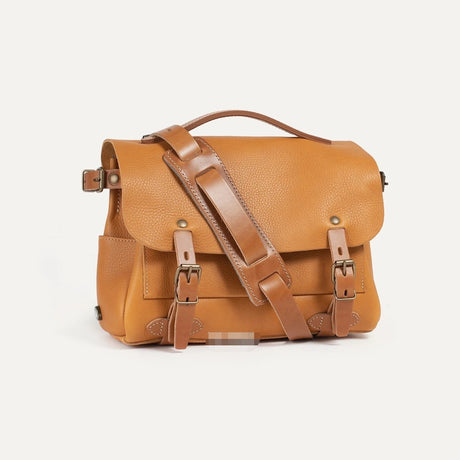 Vegetable Tanned French Messenger  Oil Wax Leather Large Capacity Cambridge Bag - Dazpy