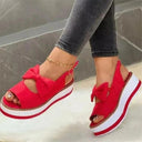 Casual Wedge Women's Single Shoes Platform Bow Cool