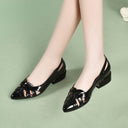 Sandals Low-heeled Leather Women's Shoes Thick With All-match
