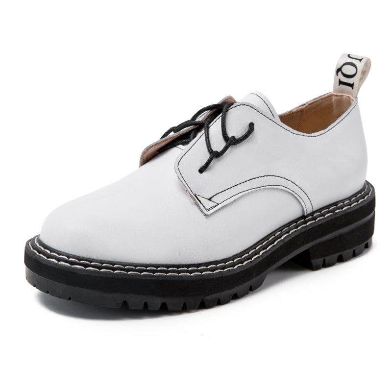 Korean All-match Women's Shoes Brock Oxford Shoes - Dazpy