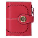 Wallet Women's Short Oil Wax Leather Zipper Card Holder
