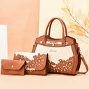 Three-piece Fashion Women's Leather Handbag