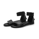 College Style Low-heel Square Heel Zipper Casual Sandals
