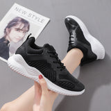 New Sports Shoes Women's Mesh Breathable White Shoes Travel Daddy Running Shoes - Dazpy