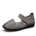 Leather Hole Shoes, Soft Bottom, Non-slip Flat Bottom, Middle-aged And Elderly Mother's Shoes, Baotou Sandals