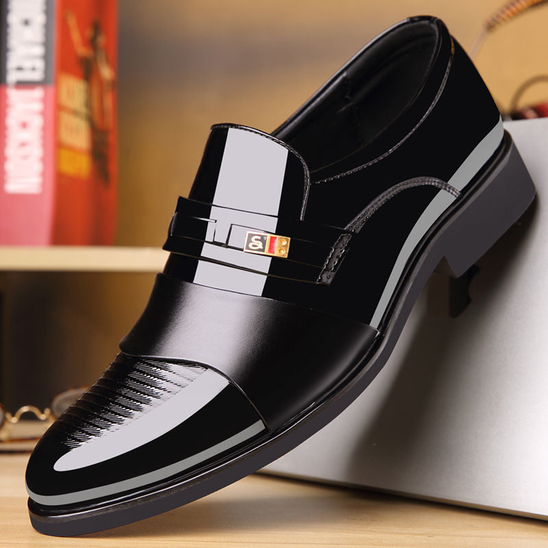 Set of Black Casual Leather Shoes - Stylish and Comfortable for Everyday Wear - Dazpy