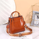 Crossbody Leather Women's All-match One-shoulder Portable Bucket