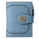 Wallet Women's Short Oil Wax Leather Zipper Card Holder