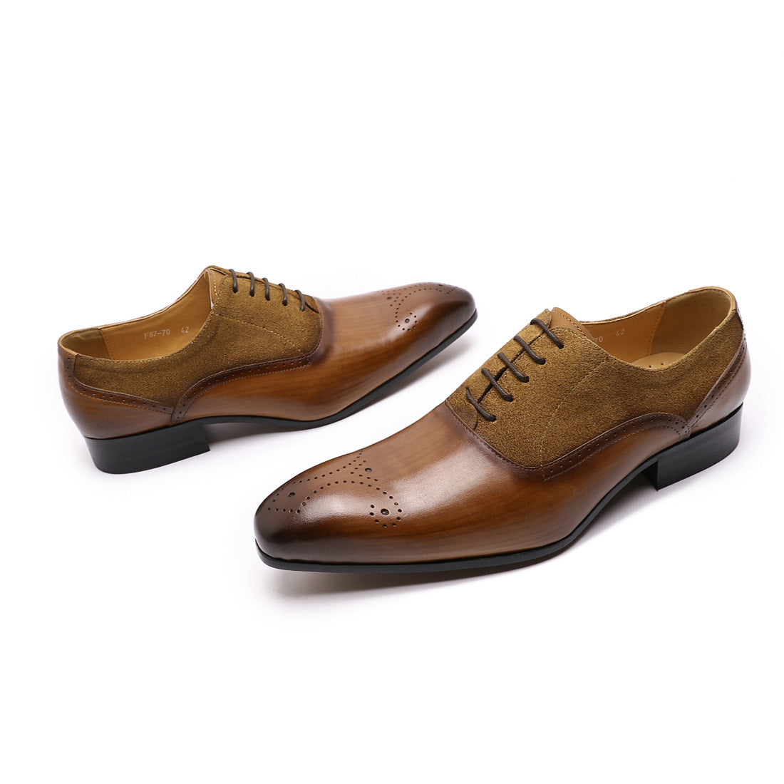 Men's Carved English Brogue  Business Casual   Formal Wedding Shoes - Dazpy