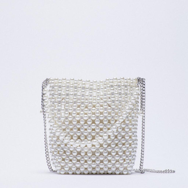 Beaded Woven Summer One-shoulder Diagonal Handbag - Dazpy