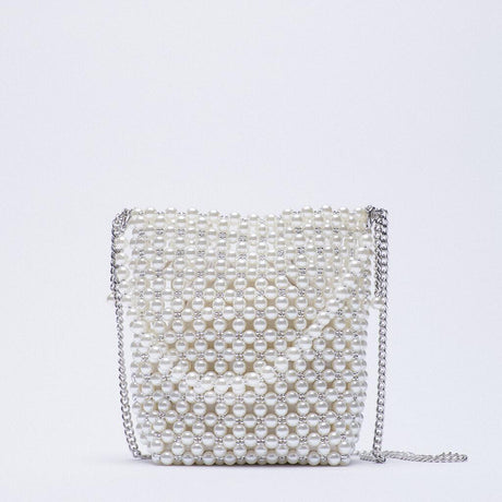 Beaded Woven Summer One-shoulder Diagonal Handbag - Dazpy